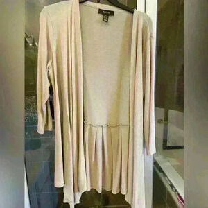 Style & Co. Latte colored open cardigan. Size Large. Worn once.